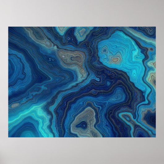 “Pelagic Contours” – Een abstract zeegezicht Poster (Voorkant)