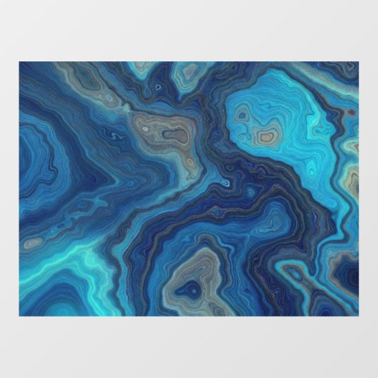 “Pelagic Contours” – Een abstract zeegezicht Raamsticker (Vel)