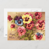 Pelargonium-Moederdag-Kaart Briefkaart (Voorkant / Achterkant)