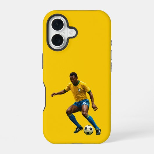 Pele - Brazilië iPhone 16 Hoesje (Achterkant)