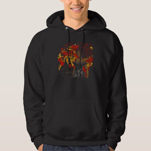 Pele Polynesian Goddess of Volcanoes Hawaiian Hoodie (Voorkant)
