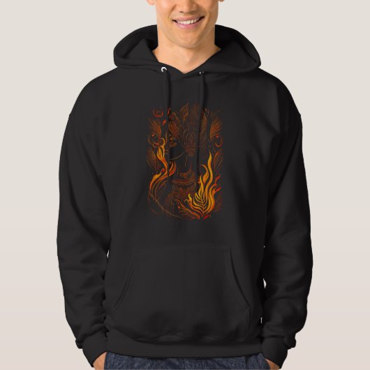 Pele Polynesian Mythology Goddess of Volcanoes Haw Hoodie (Voorkant)