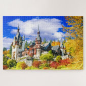 Peles Castle, het beroemde najaarslandschap in Roe Legpuzzel (Horizontaal)