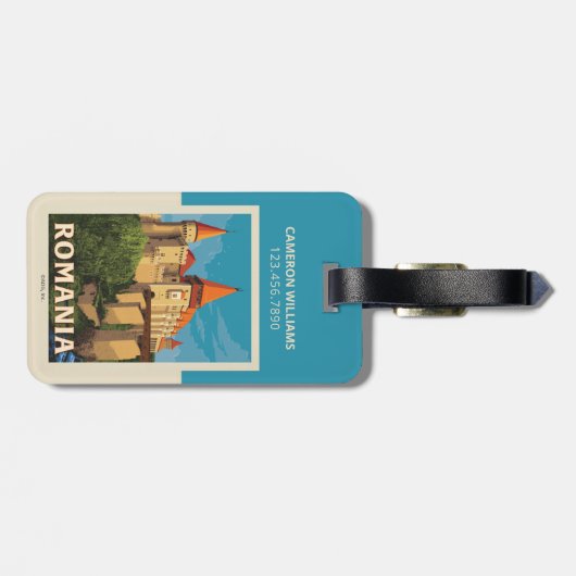 Peles Castle Roemenië Bagagelabel (Achterkant horizontaal)