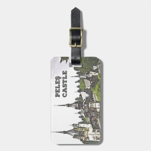 Peles Castle, Roemenië Bagagelabel (Voorkant verticaal)