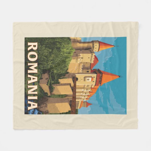 Peles Castle Roemenië Fleece Deken (Voorkant (Horizontaal))