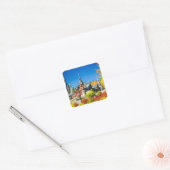 Peles castle Sinaia Vierkante Sticker (Envelop)