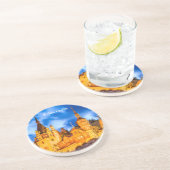 Peles kasteel zandsteen onderzetter (Zijkant)