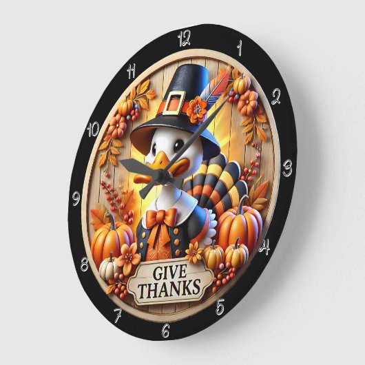 Pelgrim eend geeft Bedankt teken Grote Klok (Hoek)