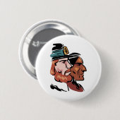 pelgrim en eigen ronde button 5,7 cm (Voorkant /achterkant)