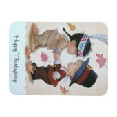 pelgrim en Indische Happy Thanksgiving Magneet (Horizontaal)