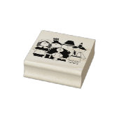Pelgrim familie rubberstempel (Stempel)
