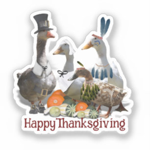 Pelgrim Gans Eenden Thanksgiving  Sticker
