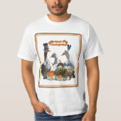Pelgrim Gans en Eenden Thanksgiving T-shirt (Voorkant)