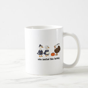 Pelgrim Gans Thanksgiving Wie Nodigt Deze Dwaze T Koffiemok
