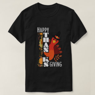Pelgrim kalkoen Happy thanksgiving T-shirt
