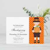 Pelgrim Kinder Thanksgiving Kaart (Staand voorkant)