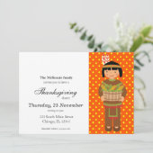 Pelgrim Kinder Thanksgiving Kaart (Staand voorkant)