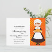 Pelgrim Kinder Thanksgiving Kaart (Staand voorkant)