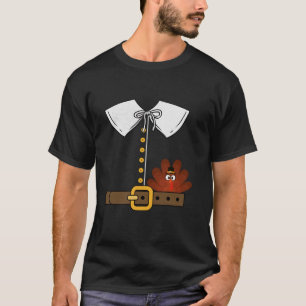 Pelgrim Kostuum Happy Thanksgiving Turkije Kinder  T-shirt