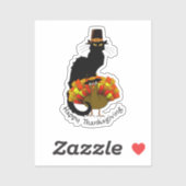 Pelgrim Le Chat Noir Thanksgiving  Sticker (Vel)