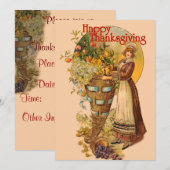 Pelgrim meisje met Victoriaans stijl Kaart (Voorkant / Achterkant)