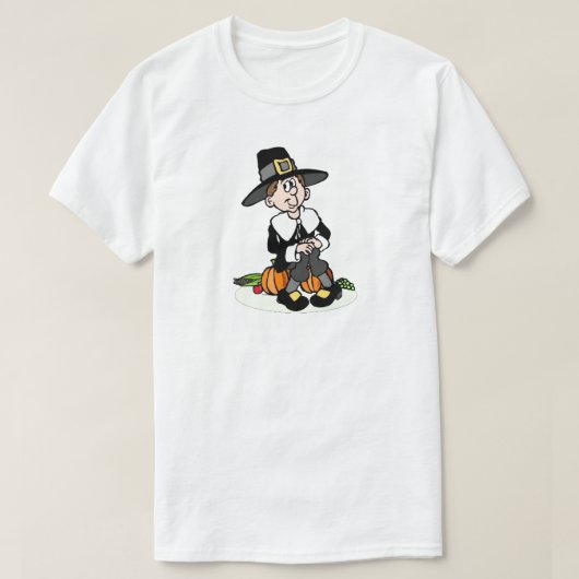 pelgrim met pompoen t-shirt (Design voorkant)