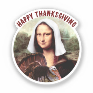 Pelgrim Mona Lisa Dankzegging  Sticker
