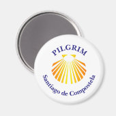 Pelgrim op de Camino de Santiago Magneet (Voorkant / Achterkant)