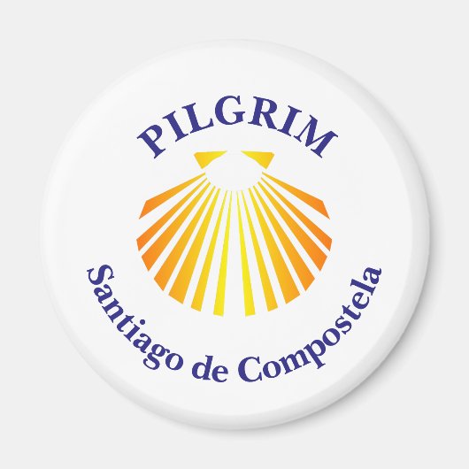 Pelgrim op de Camino de Santiago Magneet (Voorkant)