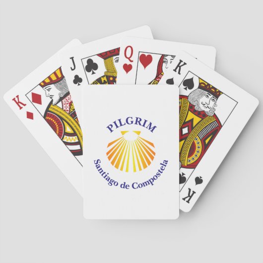 Pelgrim op de Camino de Santiago Pokerkaarten (Achterkant)