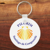Pelgrim op de Camino de Santiago Sleutelhanger (Voorkant)