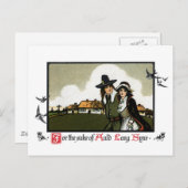 Pelgrim Paar  Nieuwjaarsdag Feestdagenkaart (Voorkant / Achterkant)