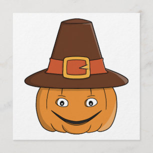 Pelgrim Pompoen Glimlach Thanksgiving Kaart
