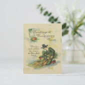 Pelgrim Thanksgiving Groeten Feestdagenkaart (Staand voorkant)