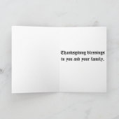  pelgrim vrouw Thanksgiving Wenskaart Feestdagen Kaart (Binnen)