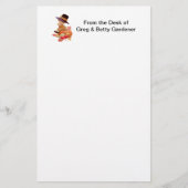  pelgrimjongen die op pompoen bidt briefpapier (Voorkant)