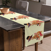  pelgrimjongen die op pompoen bidt korte tafelloper