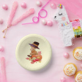  pelgrimjongen die op pompoen bidt papieren kommen (Feest)