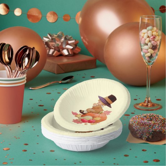 pelgrimjongen die op pompoen bidt papieren kommen (Multi)