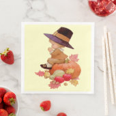  pelgrimjongen die op pompoen bidt servet (Insitu)