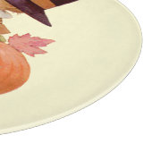 pelgrimjongen die op pompoen bidt snijplank (Hoek)