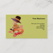  pelgrimjongen die op pompoen bidt visitekaartje (Voorkant)