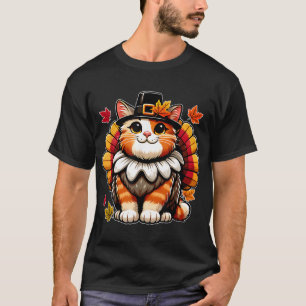 Pelgrimkat in Turkije Vermomming kalkoen dan T-shirt