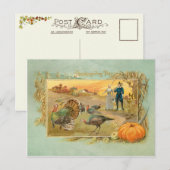  pelgrims en kalkoenen briefkaart (Voorkant / Achterkant)