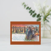 Pelgrims en pompoenen  Thanksgiving Feestdagenkaart (Staand voorkant)