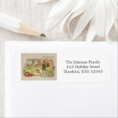  pelgrims met Thanksgiving binnenste Etiket (Insitu)