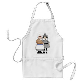 pelgrims op Thanksgiving Apron Standaard Schort