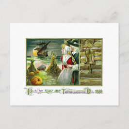 Pelgrims Thanksgiving van 1620 Feestdagenkaart