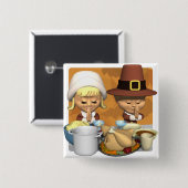 pelgrimsgebed vierkante button 5,1 cm (Voorkant /achterkant)